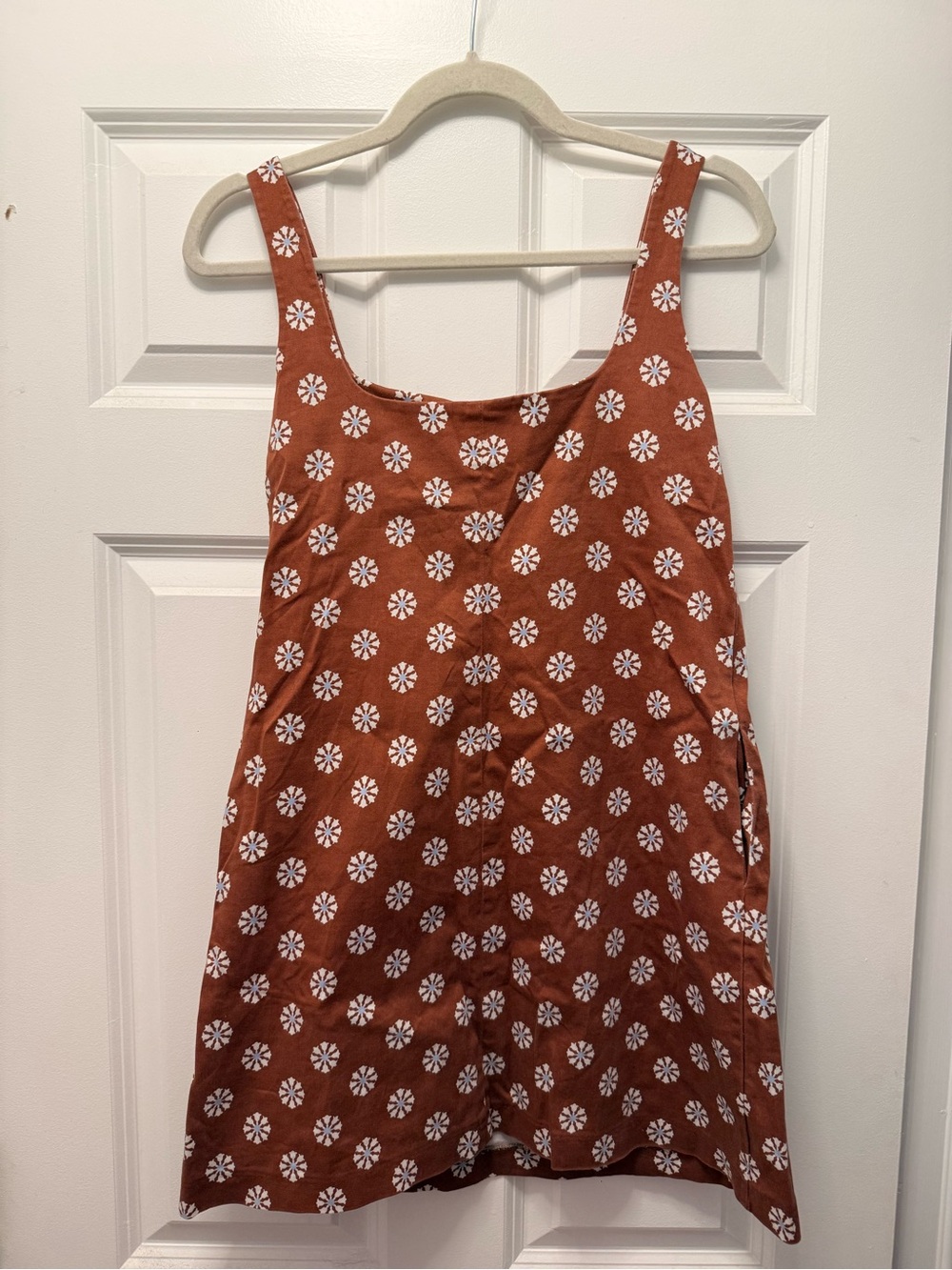 Maeve Rust Brown Floral Print Mini Dress - Picture 3 of 4